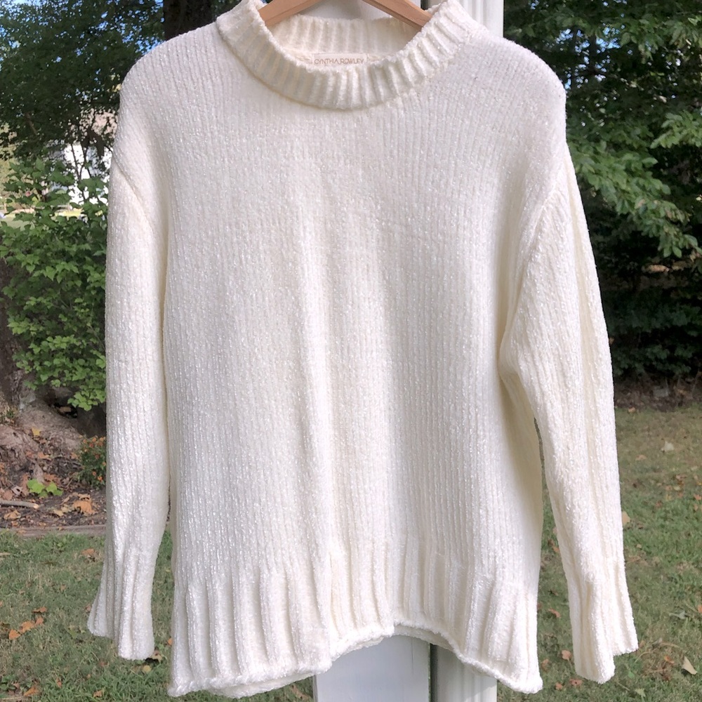 🌼HP!🌼Cynthia Rowley Super Soft Chenille Mock Neck Sweater Size Large